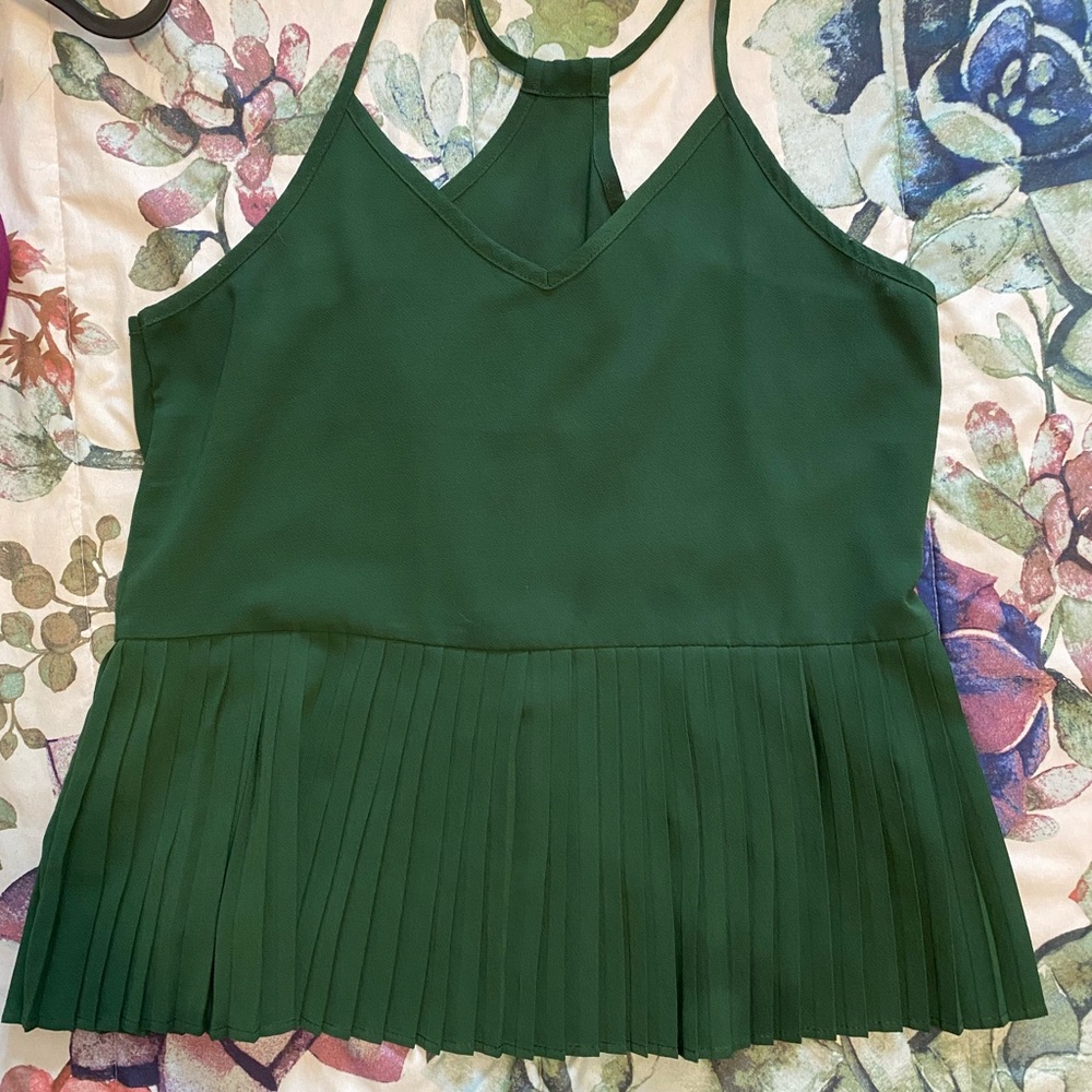 Green textured top